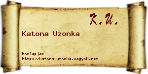 Katona Uzonka névjegykártya